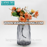 Excellent quality grey color cylinder flower vase glass