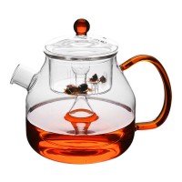 Coffee & Tea Sets glass teapot with warmer heat resistant glass teapot