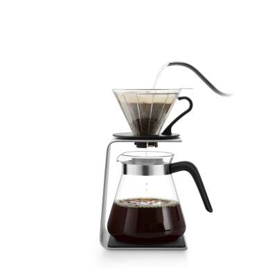 2020 hot sale glass coffee maker with Aluminium Single Stand for Restaurant