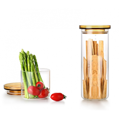 High quality Samadoyo 880ml glass storage jar for kitchen