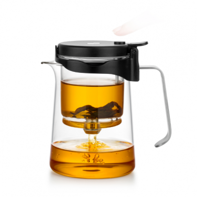 Bonston High Borosilicate Glass Teapot With Glass Infuser For Home And Office