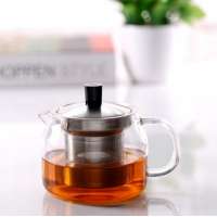 SAMADOYO 470ML Clear Glass Teapots/ Cute Tea Pot With Stainless Steel Infuser For Sale