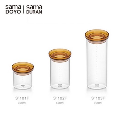 NEW DESIGN!Samadoyo storage glass jar/Storage jar with PC lid