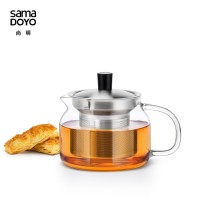 SAMADOYO 470ML Clear Glass Tea pots With Stainless Steel Infuser For Sale