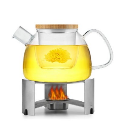 900ML glass infuser teapot with warmer set tea cup for cook tea